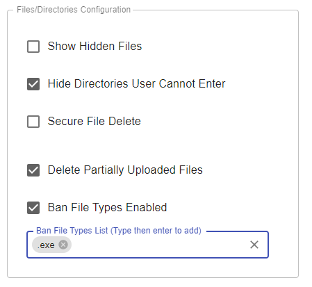 Ban File Types