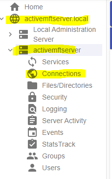 Connections Tab