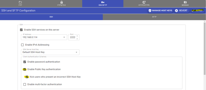 SSH Enable Hostkey