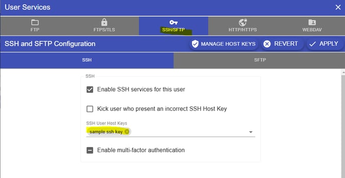 ssh user hostkey