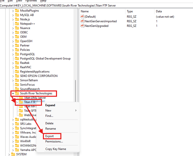 Titan Legacy Backup Key